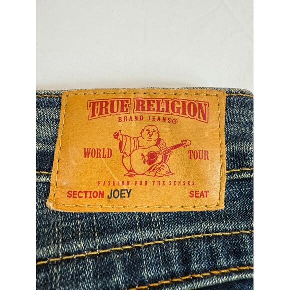 True Religion Joey Studded Jeans Size 26 Ultra Low Rise Y2K Flare Excellent Cond - Picture 9 of 12